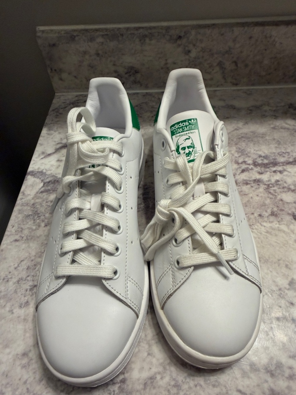 Adidas Stan Smith Tennis Shoes Men’s Sz 7.5 Leather Low Top Sneakers White Green